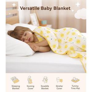 Manta de Bebé Personalizada de Bambú y Rayón, Peso Medio, Doble Cara, Estampado con Diseño de Sol, Ropa de Cama para Cuna de Recién Nacido - Product Image 5