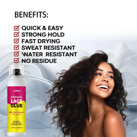 Luxfume Colle à dentelle à séchage rapide et tenue extrême, Spray de fusion pour perruques Lace Front, Marque privée