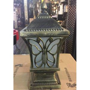 <b>Pillar</b> <b>Lights</b> Bronze Led E27 Semi Flush Mount Outdoor Garden Lamp 50000 Hours 100 Lm W 2 Year Warranty - Product Image 1