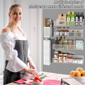 Organisateur de cuisine de support de stockage de réfrigérateur magnétique multifonctionnel moderne d'acier au carbone pour la vaisselle d'ustensiles d'assaisonnement - Product Image 6