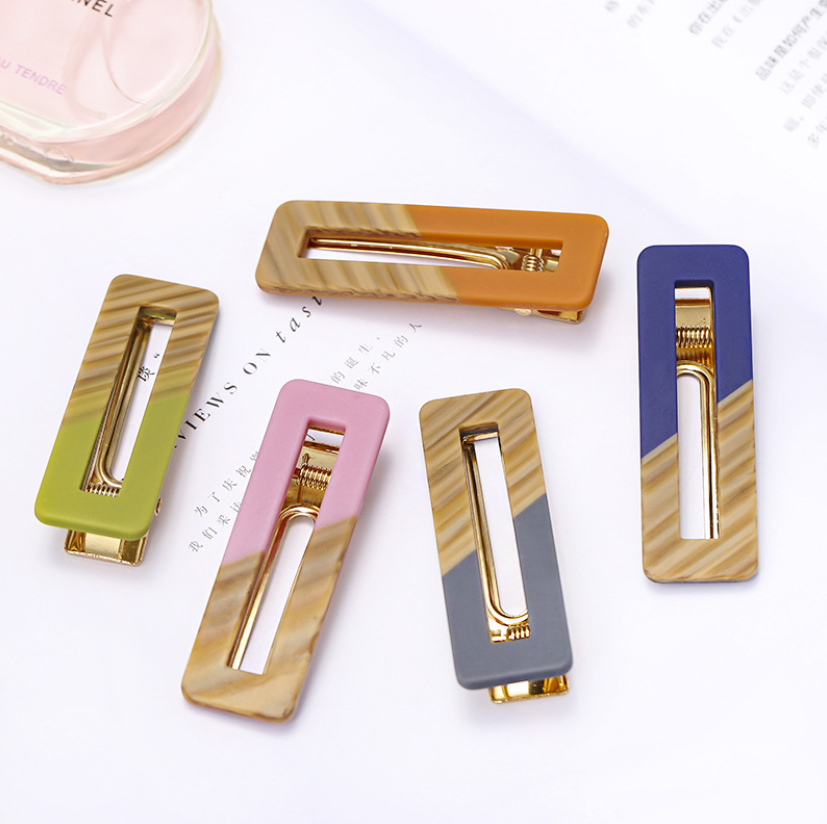 Утка рот с корейским INS деревянная глиняная заколка для волос