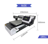 Imprimante UV à plat haute précision 3200 dpi à 3 têtes 60*90 cm CMYK+W+V pour l'emballage des coques de téléphone portable. Supporte l'aspiration de la plateforme