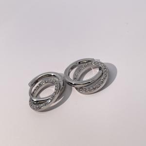 Pendientes de Aro Clásicos y Elegantes para Mujer de Tianyu Gems, Chapados en Oro, con Circonita, Diseño Circular de Corte Brillante Redondo - Product Image 3