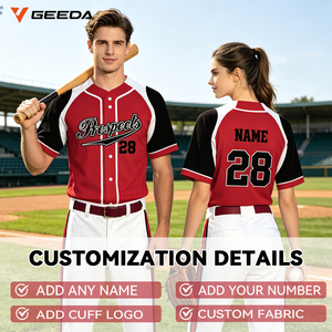 Uniforme de baseball haut de gamme, imprimé sur mesure, respirant, été, grande taille, maillot de baseball, vêtements de sport d'équipe, OEM ODM - Product Image 1
