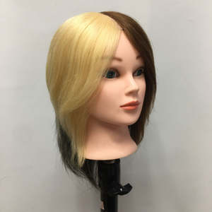 <span class=keywords><strong>Coiffeur</strong></span> humain Mannequin formation tête pratique teinture cheveux 4 couleurs différentes sur la tête colorant eau de Javel couleur Mode féminin - Product Image 3