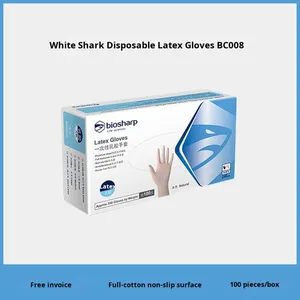 ถุงมือไบโอชาร์ป ไวท์ชาร์ค แบบใช้แล้วทิ้ง ทำจากยางไนไตรล์ สำหรับใช้ในห้องปฏิบัติการ รุ่น BC007 แบบหนา รุ่น BC008 บรรจุ 100 ชิ้น - Product Image 3