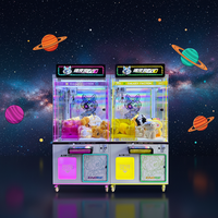 Machine à griffes d'arcade économique en métal avec garantie d'un an, fonctionnement simple en anglais, machine à prix pour les magasins de proximité