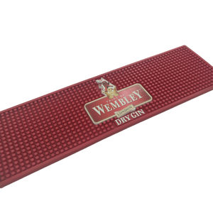 Custom Printed <b>Silicone</b> PVC Bar Runner Rubber Pub Mat Beer Spill <b>Pad</b> Rail Mat Drip Tray Non Slip Service Mat Table Coaster - Product Image 2