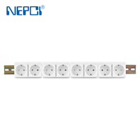 Soporte de Montaje en Riel DIN para Módulos de Enchufe de 45x45 mm, Marco Modular de Plástico para Tomas Industriales Europeas