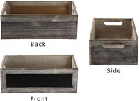 Boîte de rangement en bois massif personnalisée, caisses en bois rustiques, caisse à lait, panier à fruits, petits paniers, modèle pour accessoire de maison de poupée