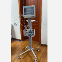 Chariot médical mobile en alliage d'aluminium, chariot d'hôpital, support de moniteur léger et peu encombrant pour moniteur de patient d'hôpital