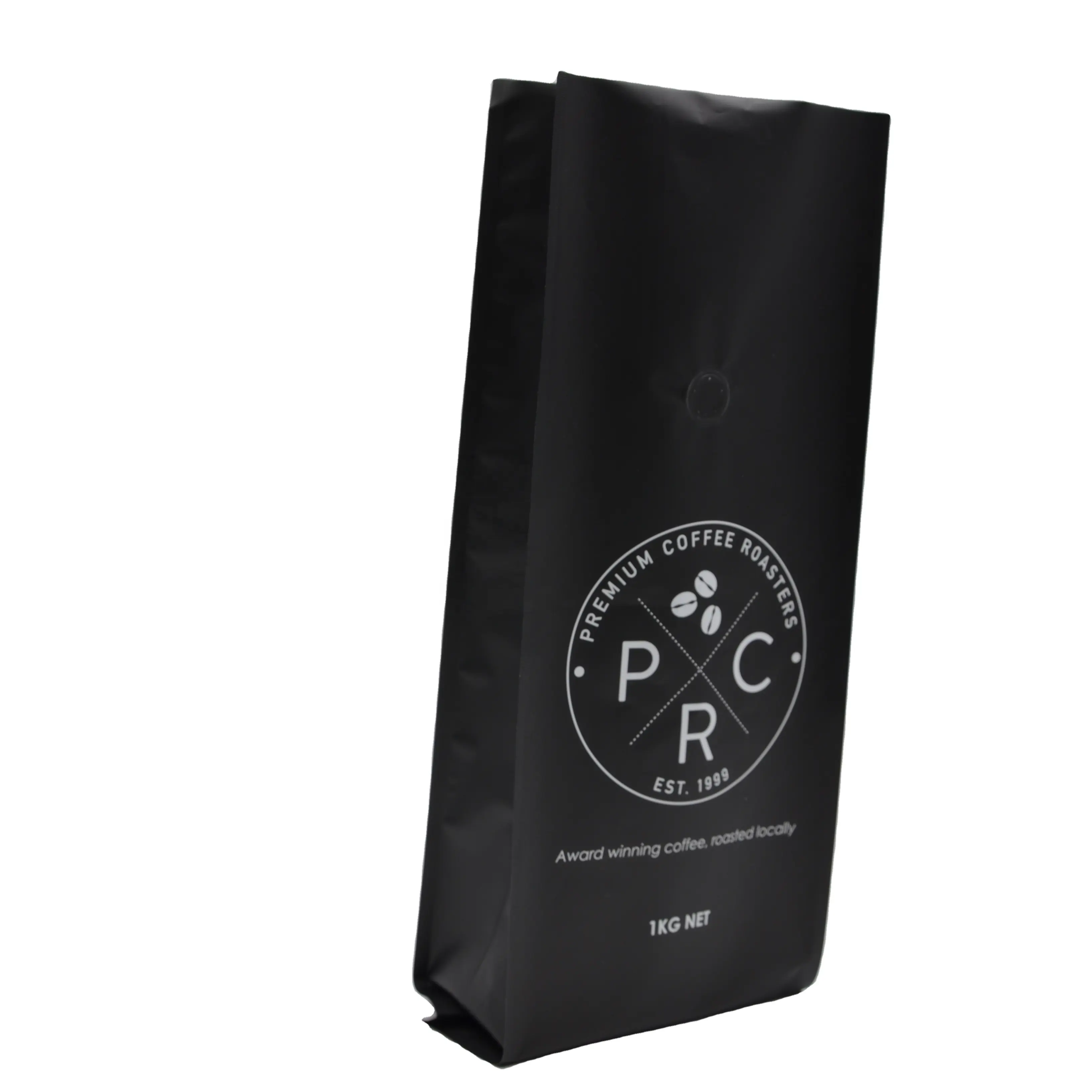 Sacs de café en mylar personnalisés emballage de gousset latéral 500 grammes 1kg sacs de café scellés sous vide