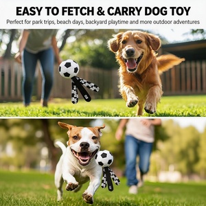 Juguete para Mascotas con Licencia Oficial de la Copa Mundial de la <span class=keywords><strong>FIFA</strong></span>, Pelota Voladora Interactiva para Perros, Juguete Masticable para Perros, Pelota de Fútbol Duradera para Perros - Product Image 2