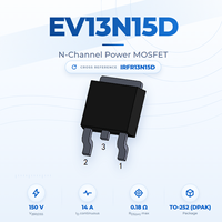 Transistor MOSFET Trench N-Channel EvolE 150V 14A TO-252 (DPAK) Standar Level Telekomunikasi Konversi DC-DC Setara IRFR13N15D