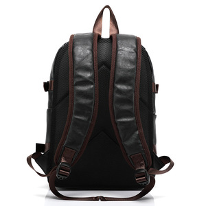 Mochila de cuero Pu de estilo vintage Mochilas para portátiles Mochilas deportivas informales para hombres - Product Image 5