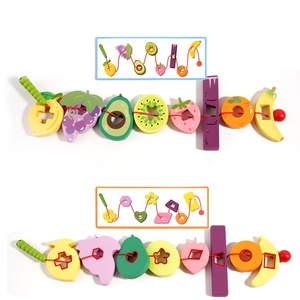 Juguete Educativo Montessori de Cuentas de <span class=keywords><strong>Madera</strong></span> para Enhebrar - Juego Ecológico de Enhebrado para Niños Preescolares y Pequeños, Juego de <span class=keywords><strong>Gusano</strong></span> que <span class=keywords><strong>Come</strong></span> Frutas - Product Image 5