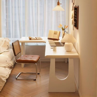 Bureau d'angle moderne en chêne massif extensible pour chambre et bureau, orienté vers le mur