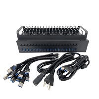 Prix usine Boîtier de concentrateur USB multi-ports 20 ports pour téléphones Android, Station de projection d'écran PC PHONE FARM