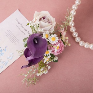 CallaFloral Ramo de Lirios Calla Artificiales en Tela PU Morada para Decoración de Bodas y Hogar CF01216 - Product Image 3