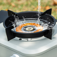 Réchaud à gaz butane haute performance, brûleur unique, adaptateur de tuyau, réchaud double combustible, réchaud de camping portable pour la cuisson