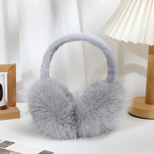 Nuevos Protectores de Orejas Plegables de Felpa Cálidos y Elegantes para Mujer con Piel Sintética de Zorro, Accesorios de Invierno para Exteriores - Product Image 6