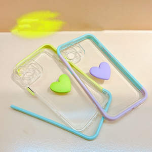 Per <span class=keywords><strong>iphone</strong></span> 12 13 11 custodia tpu clear 3D colorful love heart per <span class=keywords><strong>iphone</strong></span> x xs max <span class=keywords><strong>xr</strong></span> custodia <span class=keywords><strong>cover</strong></span> posteriore trasparente - Product Image 4