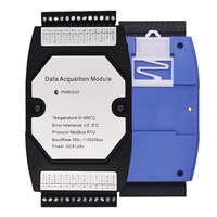 Taidacent 8CH S/K/J/T jenis Thermocouple PT100 suhu Data akuisisi dan modul pengukuran RS485 Network Port Modbus RTU
