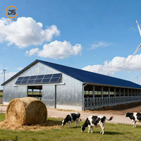 Estructura de Acero Prefabricada Resistente para Establos, Diseño Moderno de Granja, Construcción con Armazón Espacial