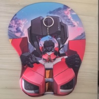 Tapis de souris gaming mini personnalisé avec logo, repose-poignet en silicone 3D antidérapant, et ensemble porte-clés anime pour PC Gamer