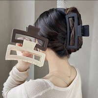 Pince à cheveux carrée givrée de 13 cm, couleur unie, pince requin pour femmes et filles aux cheveux épais, accessoires capillaires, vente en gros