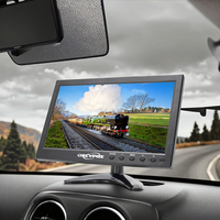 Écran 10,1 Pouces Mini VGA + Entrée HD avec Fonction Lecteur DVD, Petit Moniteur LCD d'Ordinateur de Bureau, Affichage Voiture