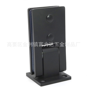 Clip double vitrage en acier inoxydable 90 degrés, noir mat, fixation murale pour paroi de douche sans cadre - Product Image 4