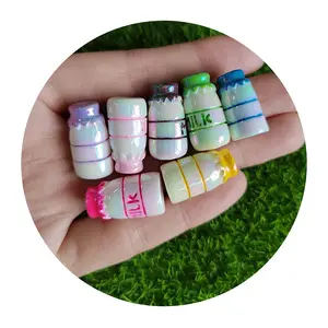 DIY takı bulgular Kawaii gökkuşağı bebek emzik süt şişesi şekli akrilik plastik kolye bilezik küpe Charms boncuk