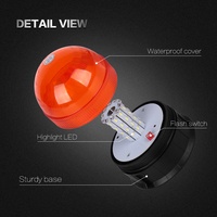 LED-03M-3 12V-24V ambre 40 LED feux clignotants de sécurité d'avertissement avec feux d'avertissement ambrés magnétiques