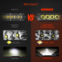 Barra de Luz LED de Alta Potencia de 150W y 32 Pulgadas con Chip de 3W 5W, 12v 24v, para Autos, Camionetas, ATV, Parachoques, Techo, Oculta