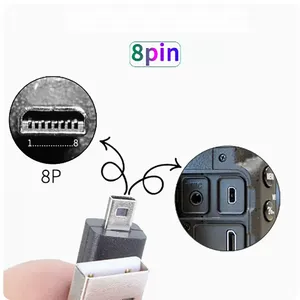 สายเคเบิลข้อมูล USB PVC ขนาด 1 ม. แบบ 8 พิน สำหรับกล้องดิจิตอล - Product Image 5