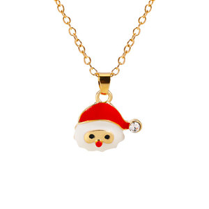 Collier Pendentif <span class=keywords><strong>de</strong></span> Noël Tendance : Pendentifs Émaillés Père Noël, Élan, Flocon <span class=keywords><strong>de</strong></span> Neige, Clochette, Sapin, Chaussette – Bijoux <span class=keywords><strong>de</strong></span> Fêtes Cadeaux pour Femmes - Product Image 6