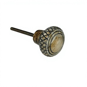 Pomo Redondo Grabado para Cajón con Tornillo Metálico, Tirador Decorativo para Muebles, Puertas de Armario y Accesorios para Alacenas - Product Image 1