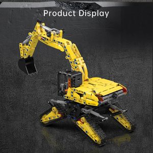 Mould <span class=keywords><strong>King</strong></span> 17076 Excavatrice motorisée SFINX Future à chenilles, blocs de construction pour enfants, jouets, camion, MOC, briques de puzzle - Product Image 4