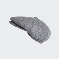 Béret tricoté en laine pour femmes, casquette unisexe, chapeau rétro en laine à visière, casquette de Newsboy, automne et hiver