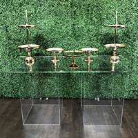 Table à manger et de bar en acrylique transparent OUGE AC-TA07 avec rehausseurs de table durables pour la décoration de mariage