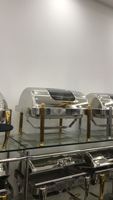Dubaï prix bon marché Oblong Chaffing Plats Buffet Or De Lux Plat De Service Chauffe-Plat Pour Traiteur