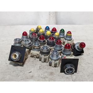 อะไหล่แท้ มีฐานไฟแสดงสถานะแบบ 9001-KM1 จำนวน 23 ชิ้น 110-120VAC บางแบบมีเลนส์ - Product Image 1