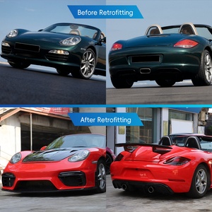 OUER 2017 Car Upgrade Wet Carbon Fiber Front/Rear Bumper Side Skirt Fog Light Bolt-On New Fit for 718 Cayman 987.2 - Product Image 2