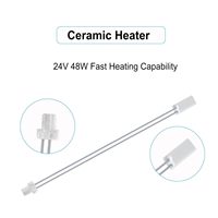 24V 48W 300 ℃   Pemanas Keramik Suhu Tinggi dan Termistor dengan Klip Pemasangan Thermal Grease untuk Printer 3D Snapmaker U1