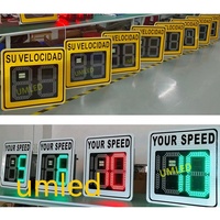 Panneau de signalisation à affichage de vitesse à LED pour l'extérieur avec limite de vitesse pour une conduite sûre.