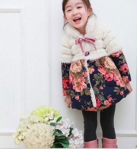 China Wholesale <b>Winter</b> Fashion Girl's High Quality Printed Waterproof Reversible Warm Cotton-Padded <b>Coat</b> - Product Image 3