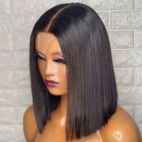 Peluca Larga Negra Natural 12A de Cabello Remy Brasileño Doble Trama HD Sin Gel 2x6 Dorada Lisa Cerrada al por Mayor