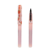 Stylo plume transparent Lucency, pointe métallique de 0,38 mm, outil d'écriture et de calligraphie, stylo plume en plastique coloré, un cadeau pour un ami