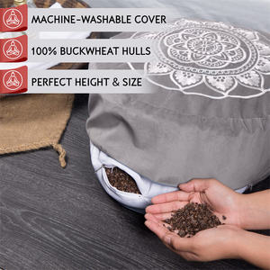 Cojín de meditación Premium, almohada de meditación de alforfón de terciopelo grande, cojín de asiento de Yoga y meditación, venta al por mayor - Product Image 6